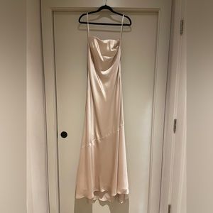 Revelry Leo Satin Dress - Blush Satin